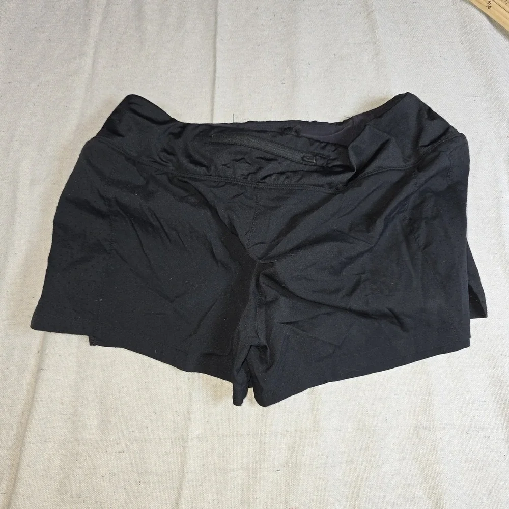 Nike Black running Shorts lined zip pocket medium gym yoga womens